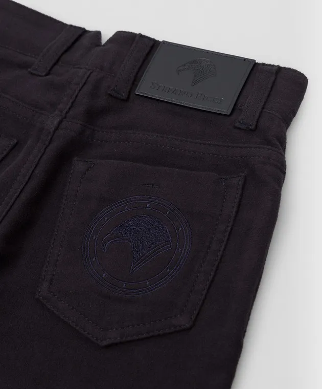 Stefano Ricci Pantaloni blu scuro per bambini YFT9400020CT002A