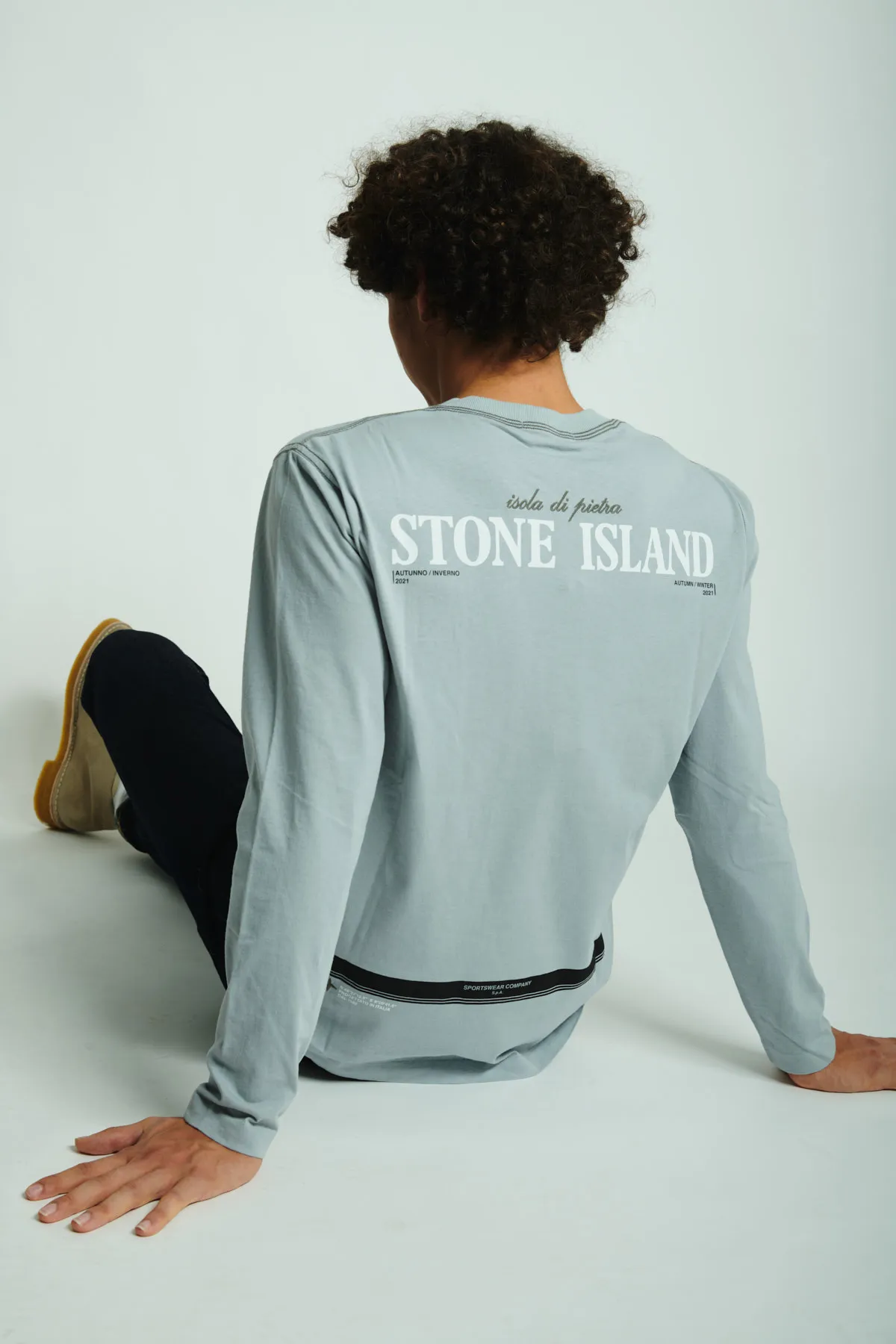 Stone Island Girocollo in cotone a manica lunga