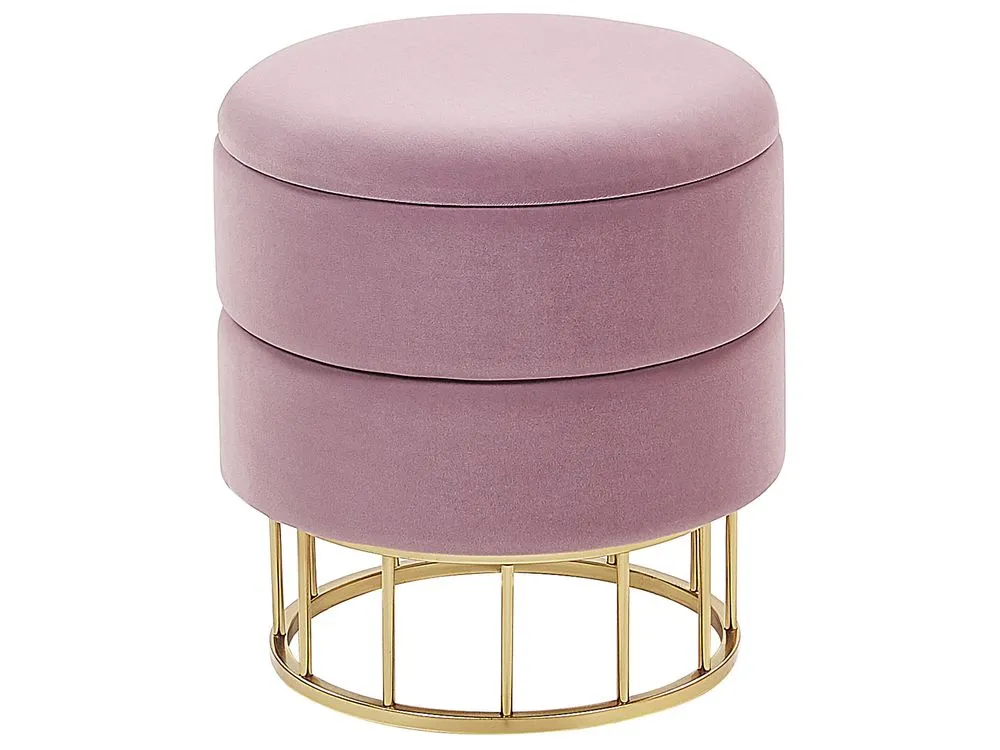 Storage Pouffe Pink ELGIN