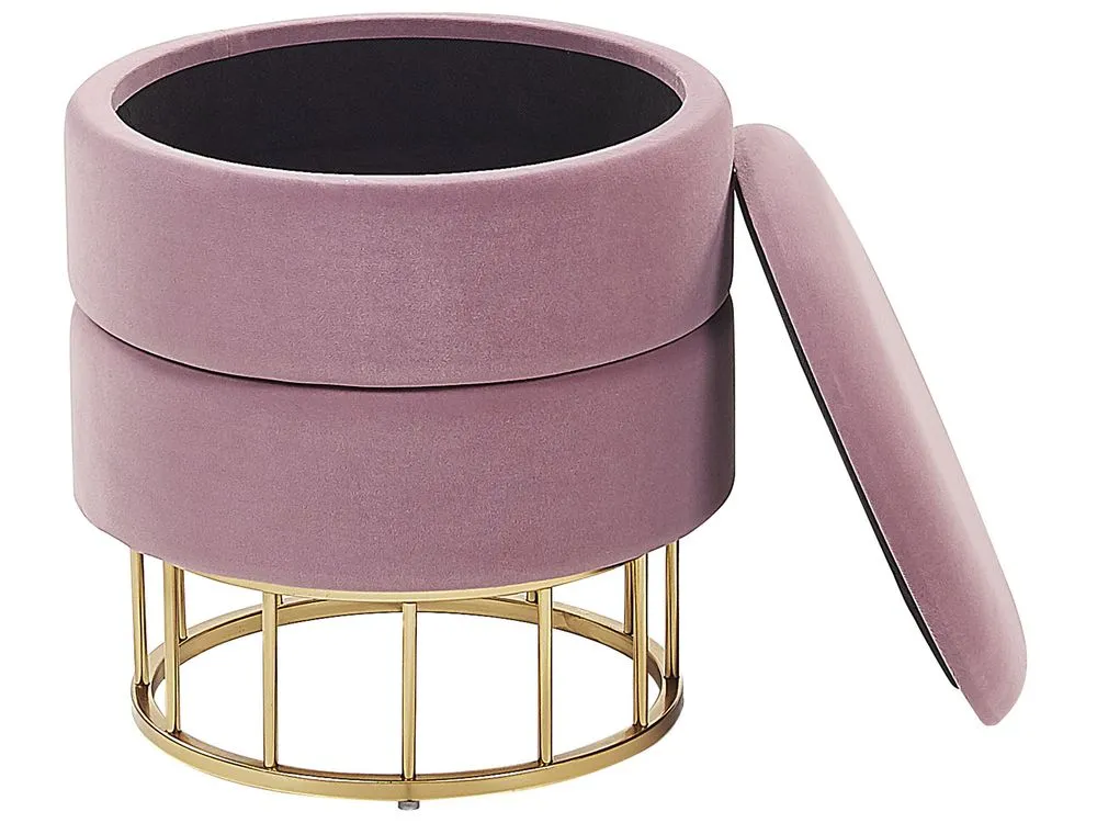 Storage Pouffe Pink ELGIN