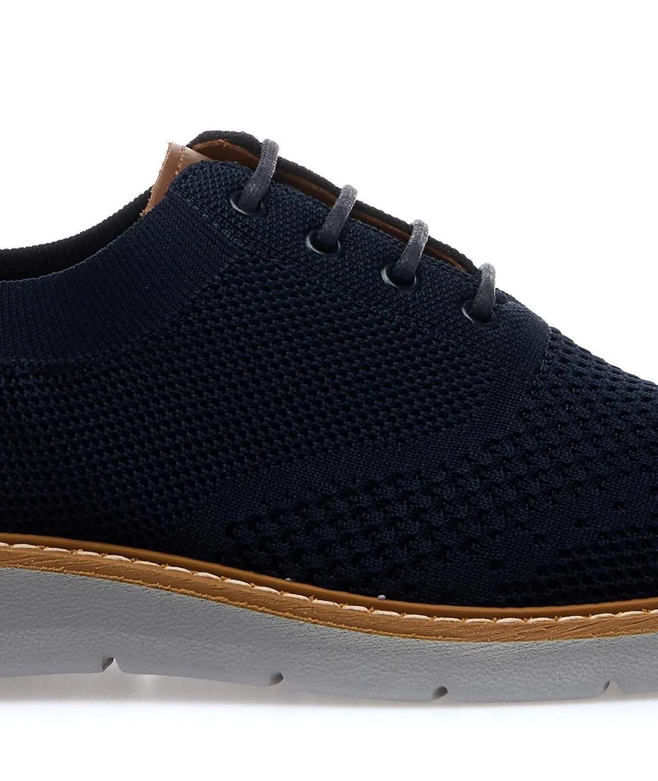 Stringate blu casual in tessuto