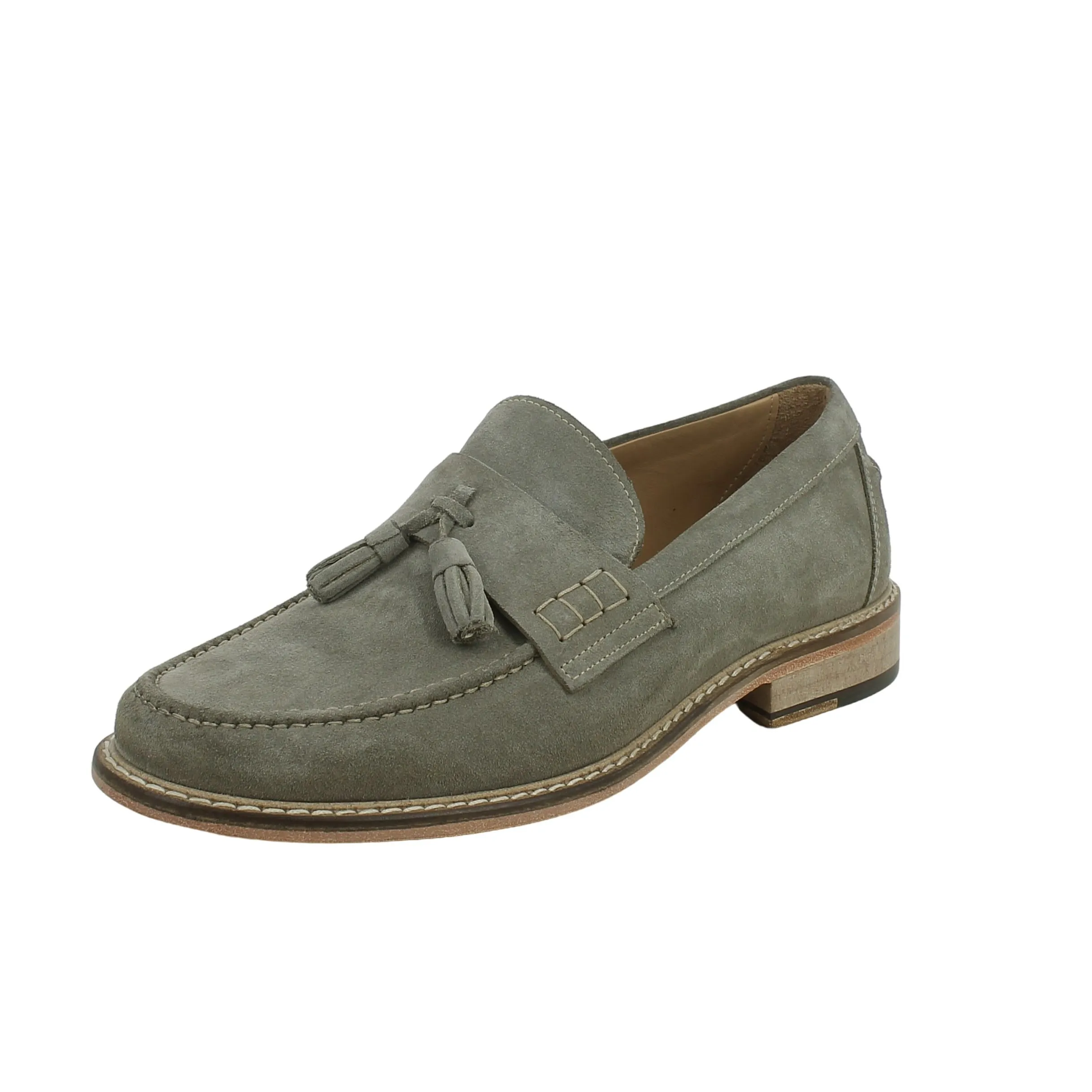 Super Varese  Mocassino in Velour Taupe con nappe 