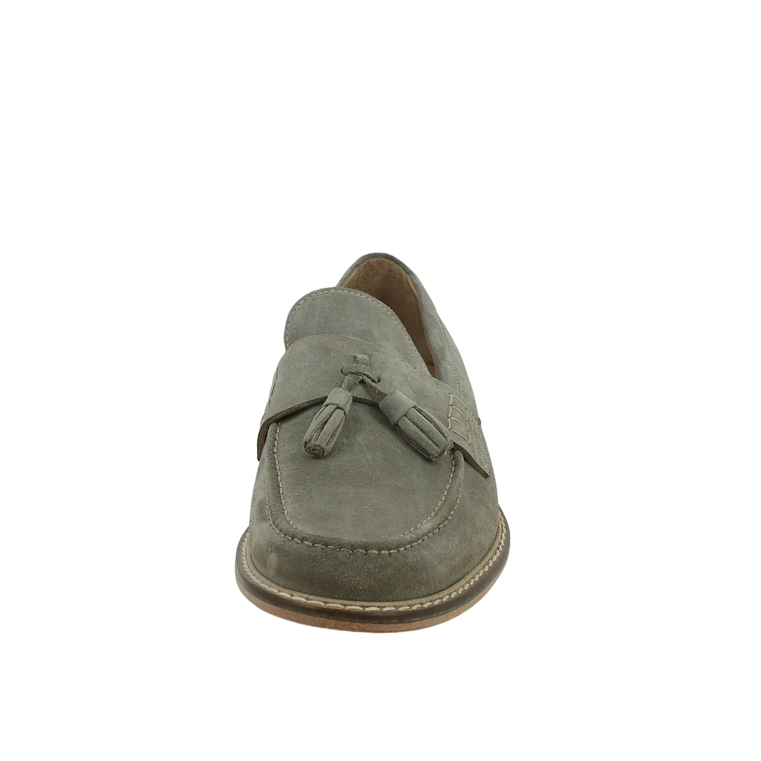 Super Varese  Mocassino in Velour Taupe con nappe 