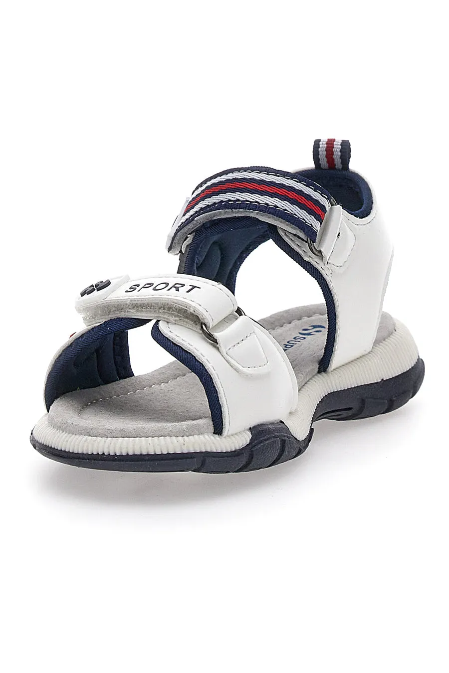   SUPERGA Sandali Bianchi Con Strappi in Velcro Superga 63278