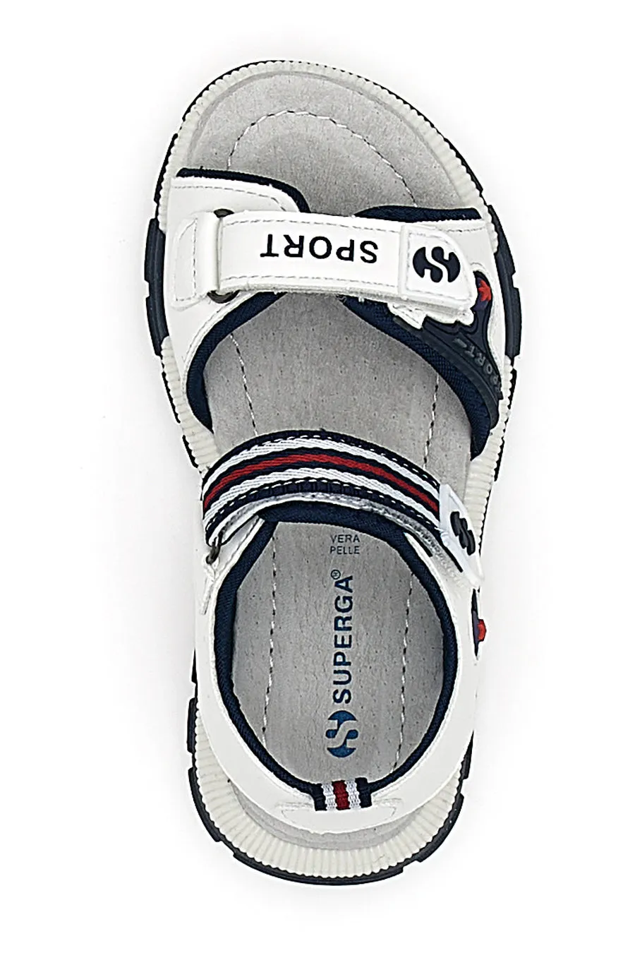   SUPERGA Sandali Bianchi Con Strappi in Velcro Superga 63278