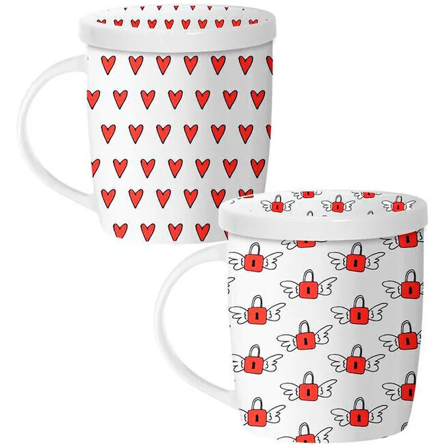 Tazza a cuore da 350 ml con filtro - 1 pezzo