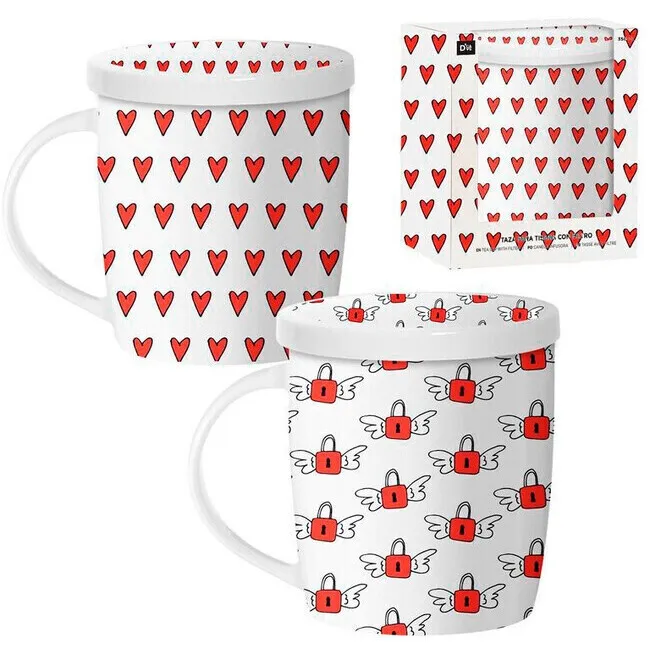 Tazza a cuore da 350 ml con filtro - 1 pezzo