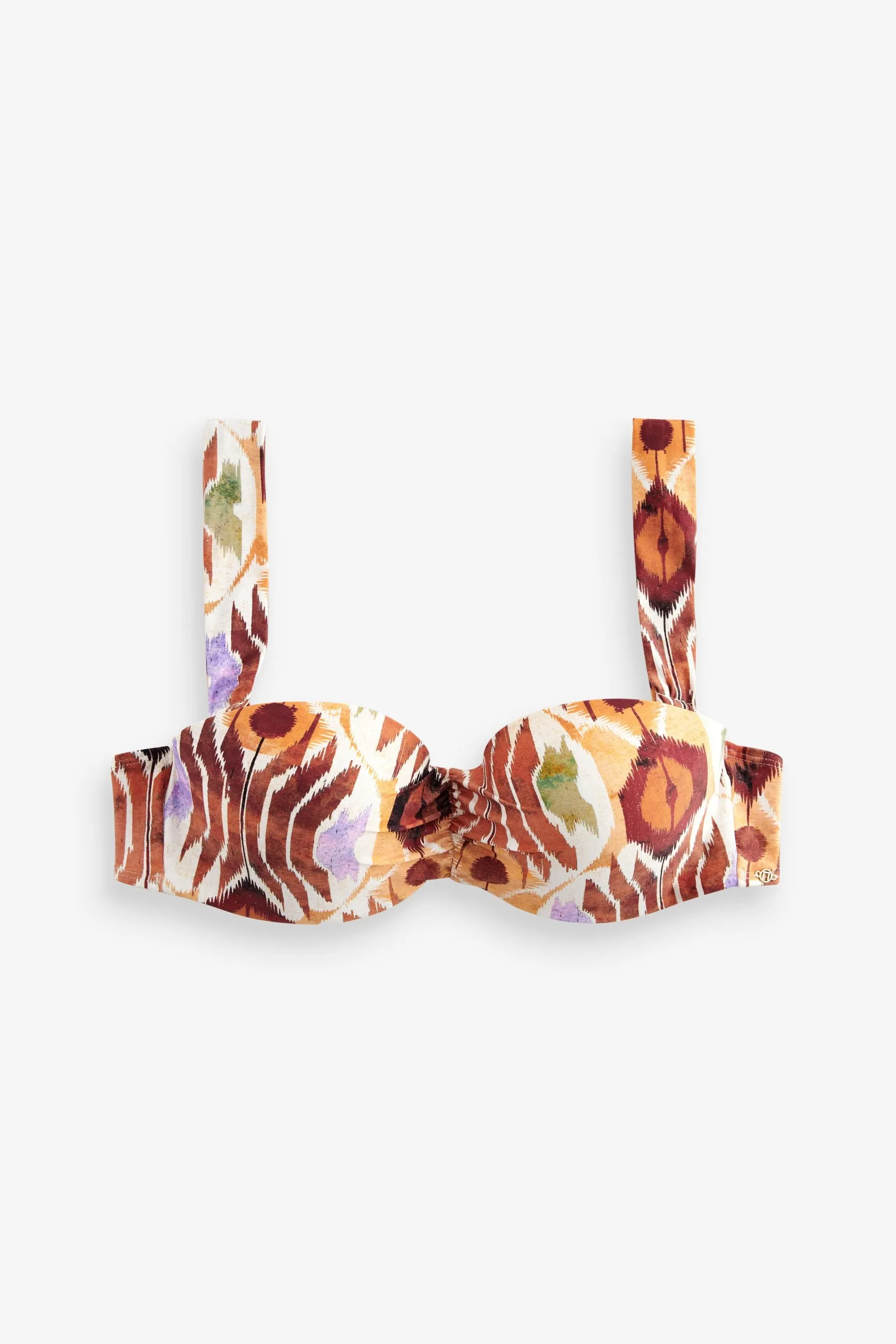 Top bikini modellante imbottito a fascia con ferretto