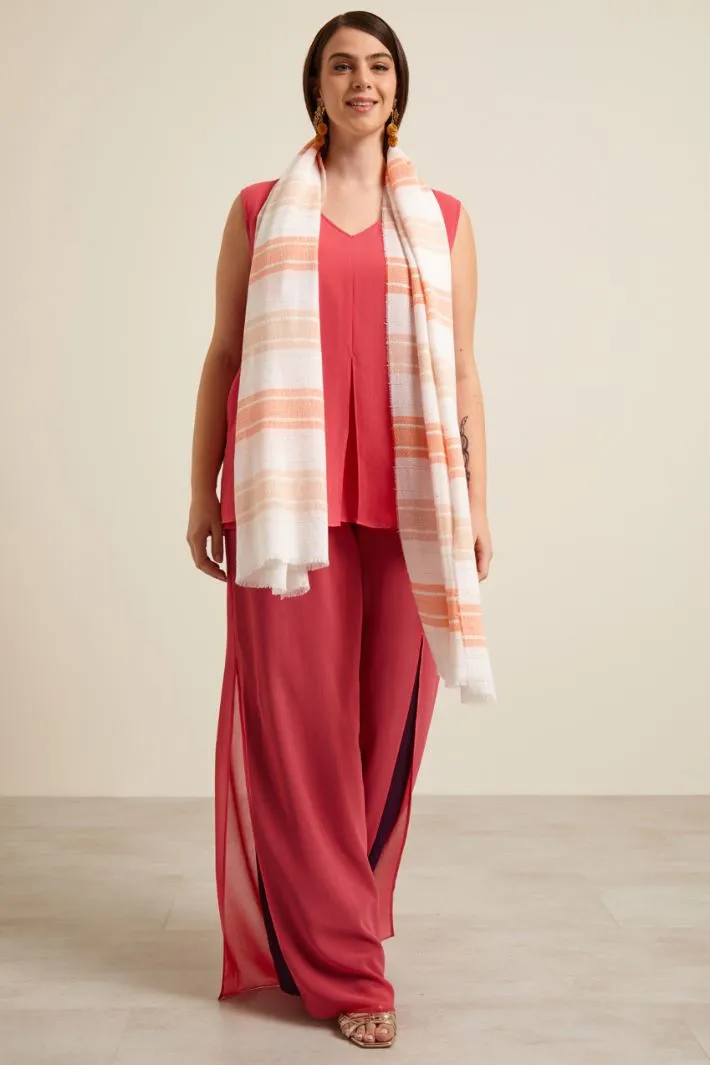 Top in georgette con spacco
