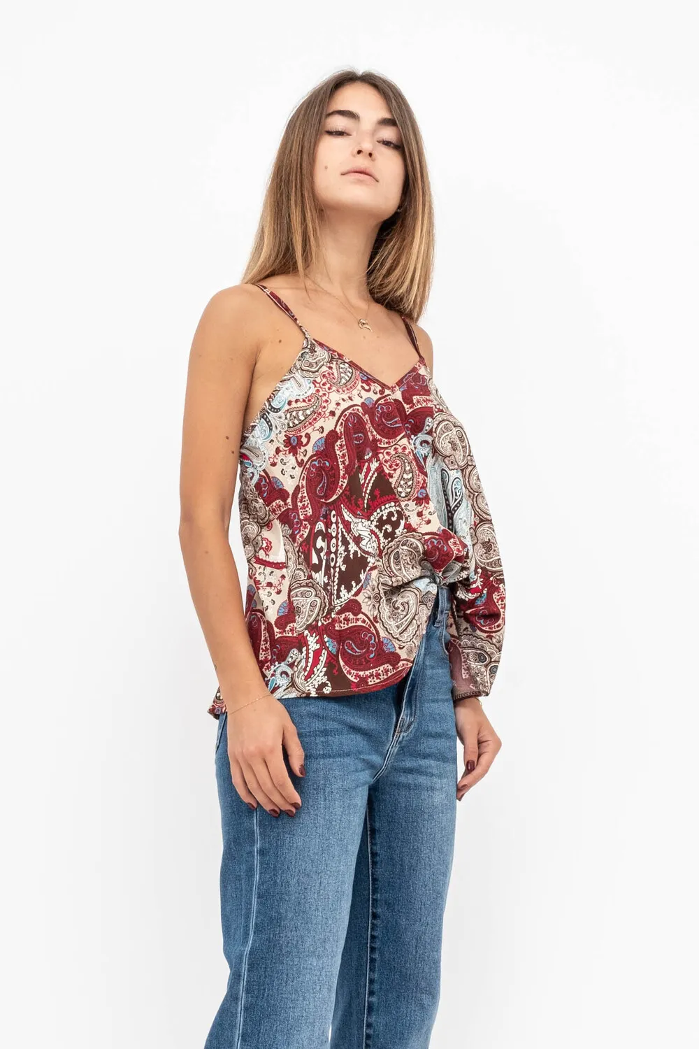 TOP SPALLINE RUOTA VISCOSA FANT CASHMERE