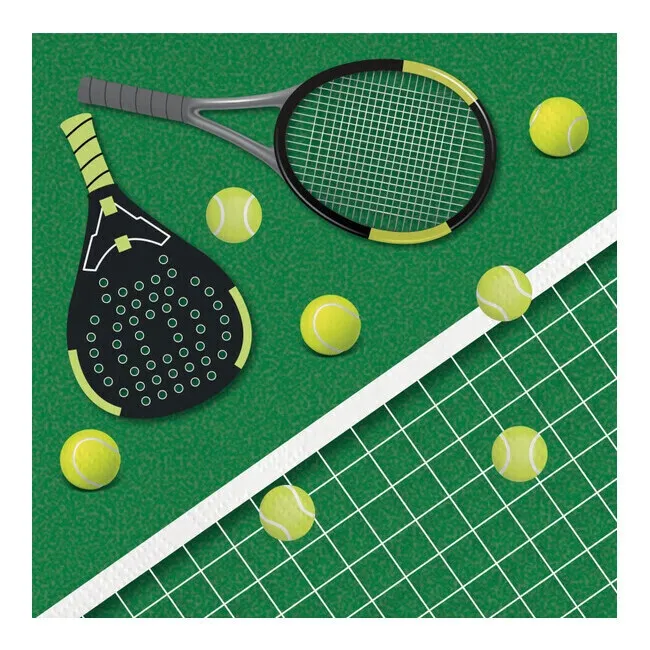 Tovaglioli Tennis & Padel 16,5 x 16,5 cm - 16 pezzi.
