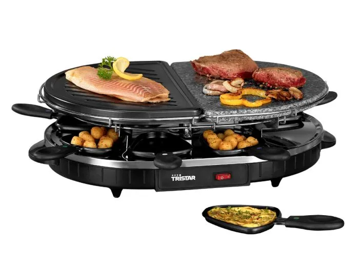 Tristar raclette/grill in pietra ollare