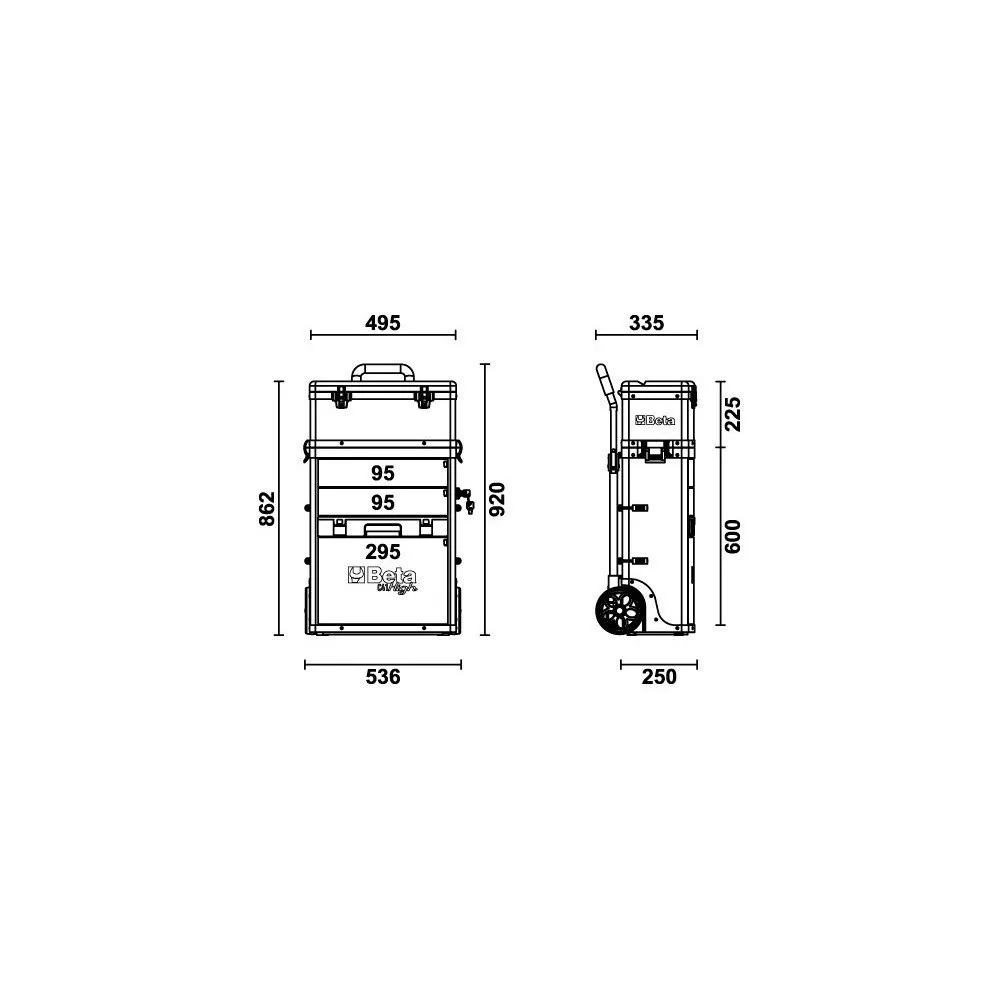 TROLLEY PORTA ATTERZZI C41H CON 109 UTENSILI BETA 4100 VU/5