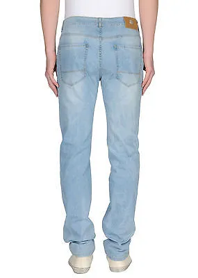 TRUSSARDI JEANS Jeans lavaggio chiaro gamba regular su coscia e fondo