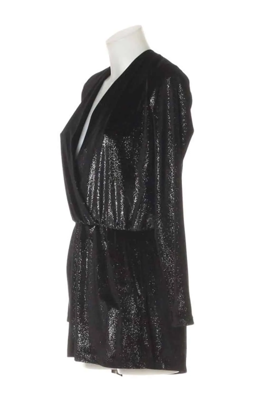 Tuta corta elegante in velluto glitterato