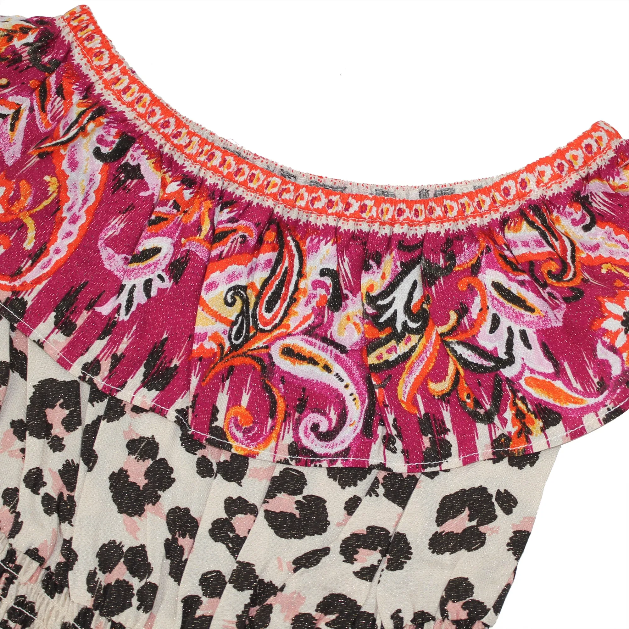 Twin Set tuta bambina stampa animalier in viscosa