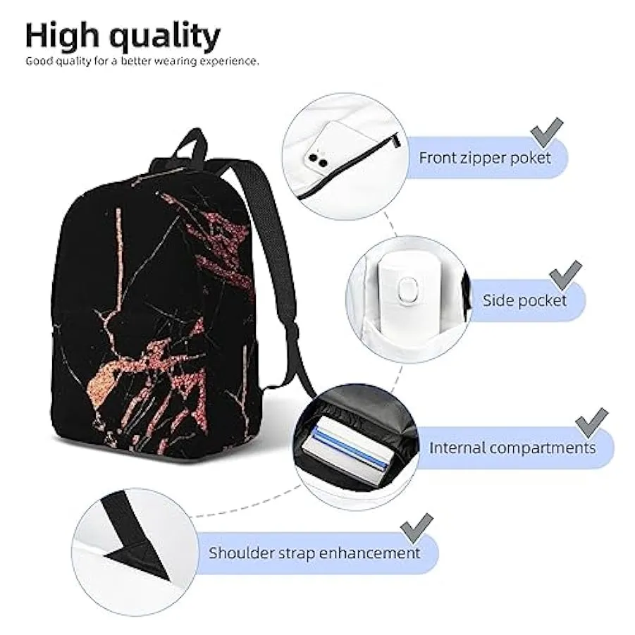 VACSAX Zaino in tela Oro Marmorizzazione Texture Stampa Zaino Casual Zaino Viaggio Daypack 135408983