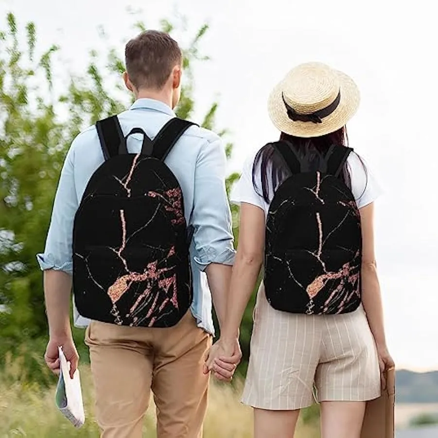 VACSAX Zaino in tela Oro Marmorizzazione Texture Stampa Zaino Casual Zaino Viaggio Daypack 135408983