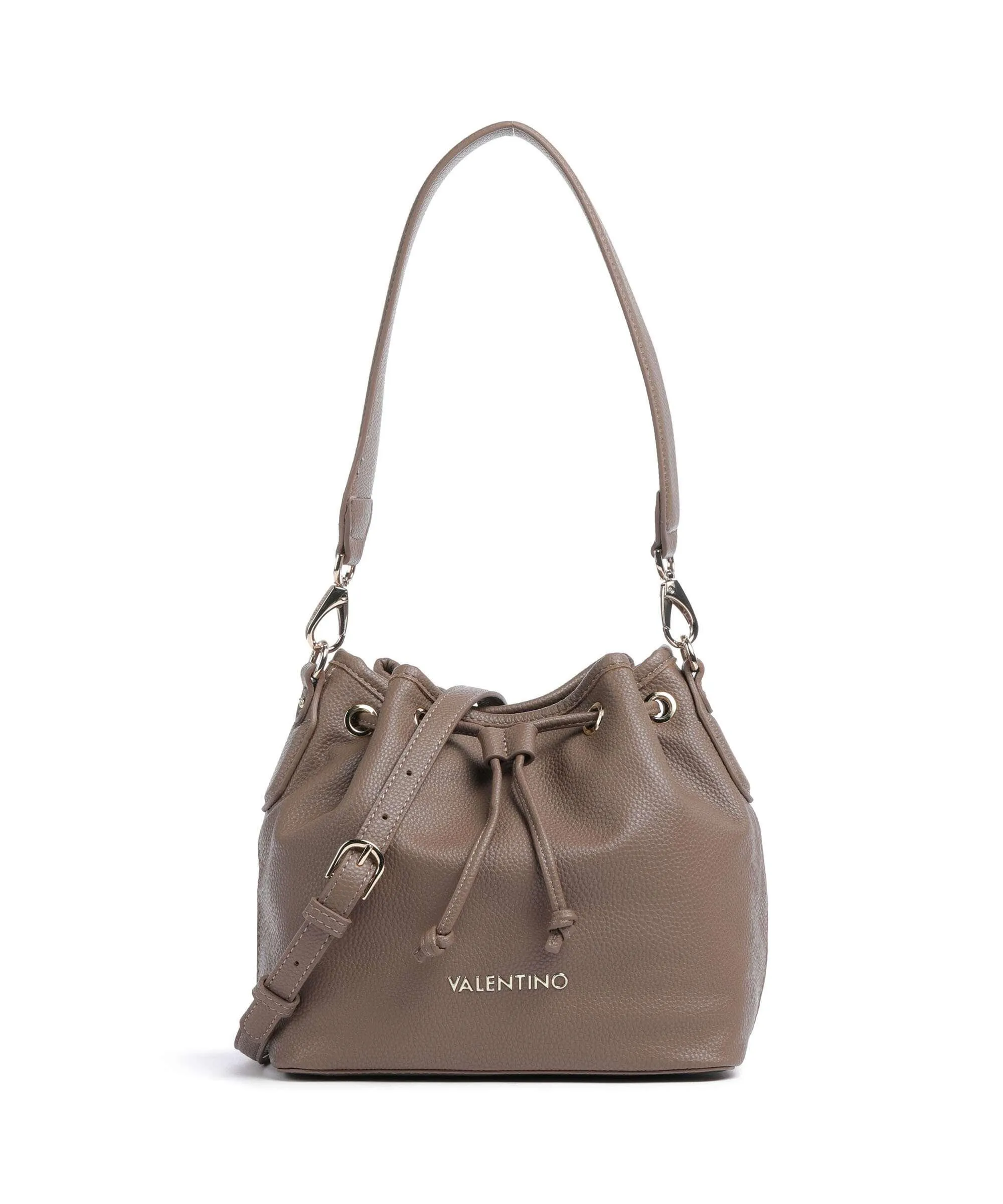  Valentino Bags Brixton Borsa a secchiello pelle sintetica taupe  