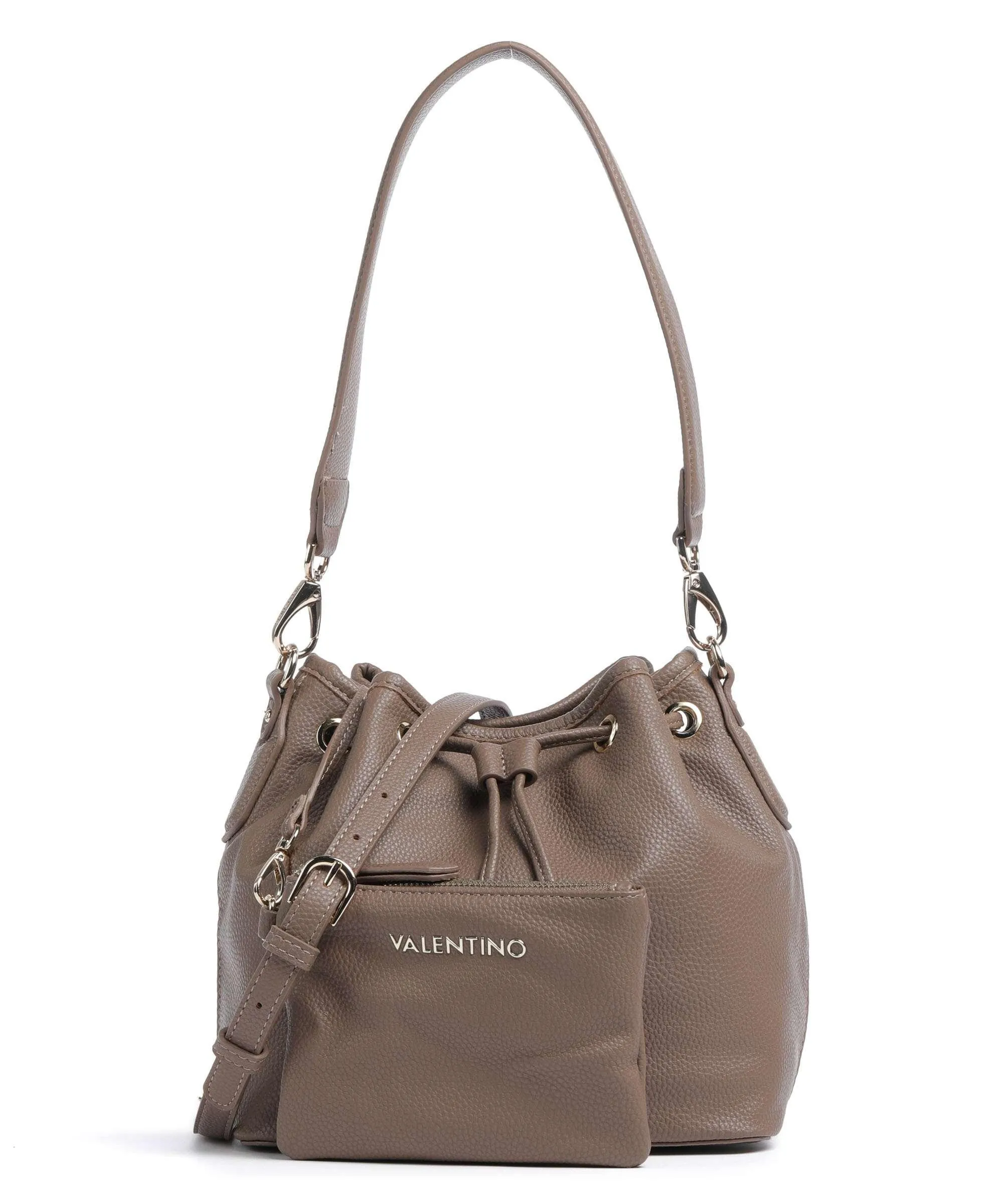  Valentino Bags Brixton Borsa a secchiello pelle sintetica taupe  