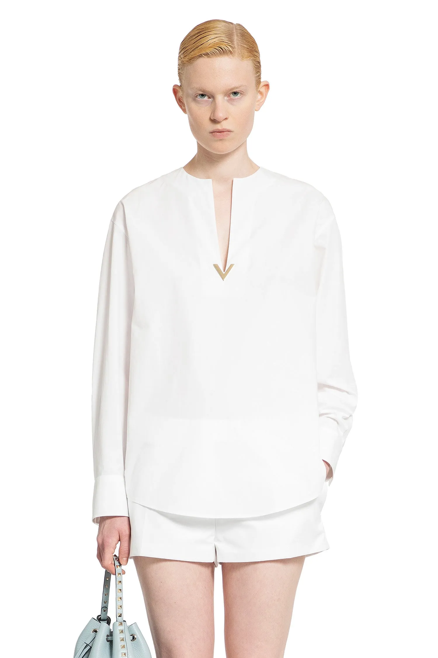 valentino  cotton poplin blouse 