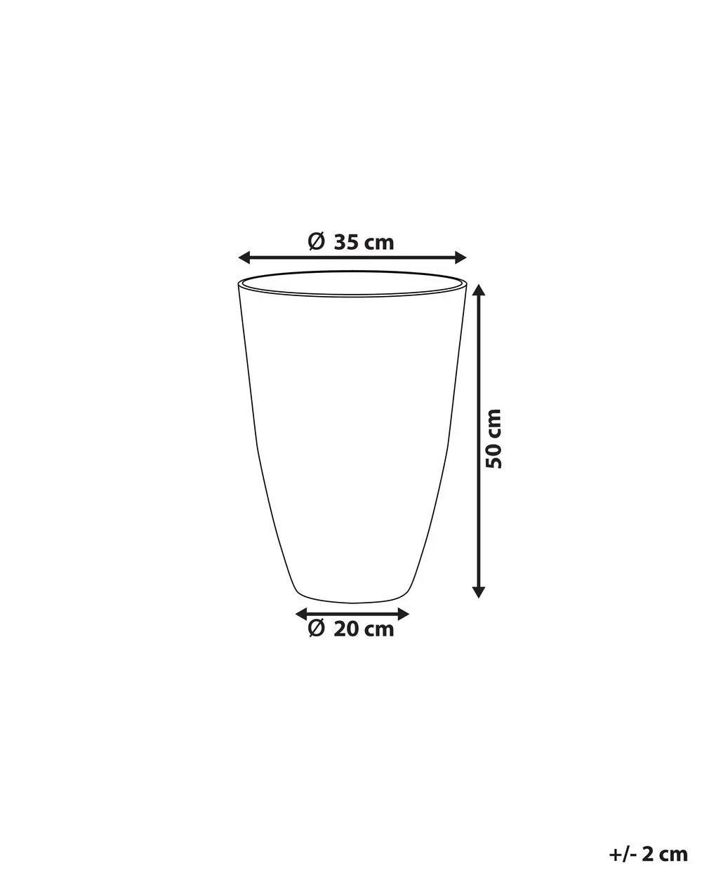 Vaso per piante CAMIA Pietra 35 cm Beige
