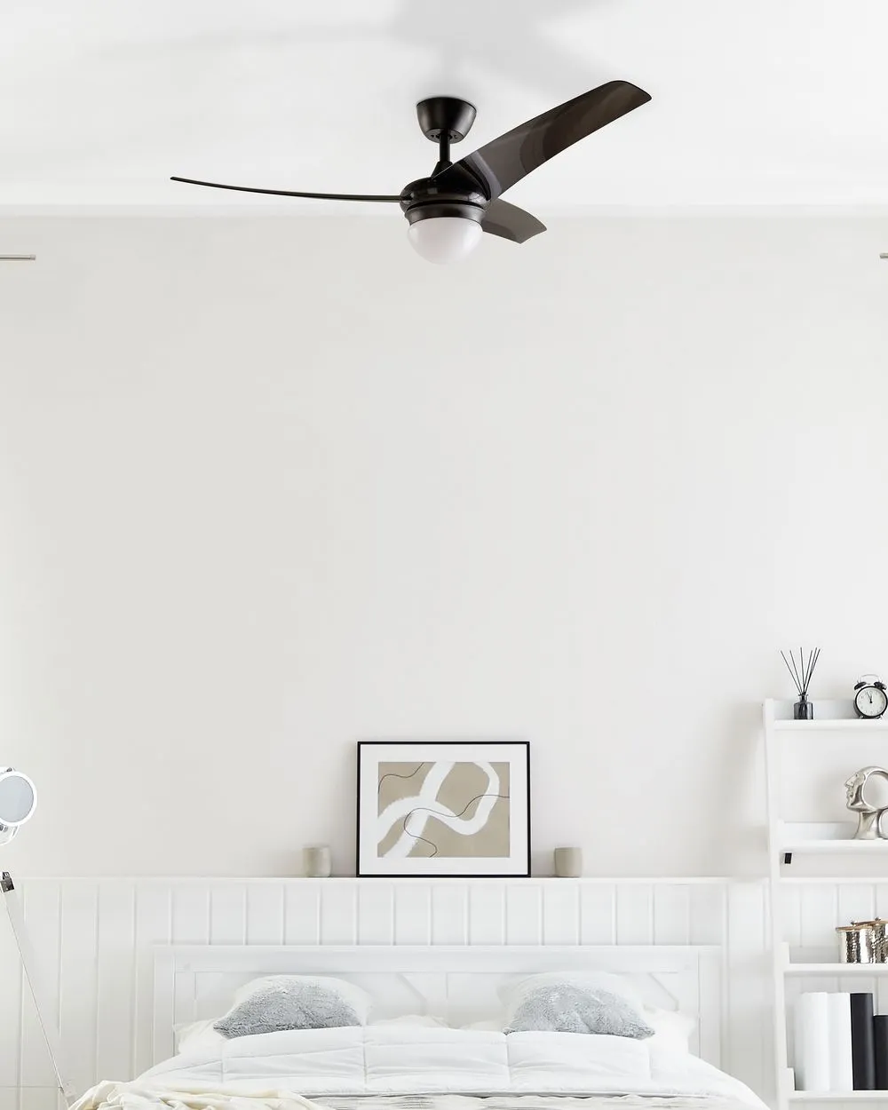 Ventilatore a soffitto con luce JIBOA con telecomando Nero