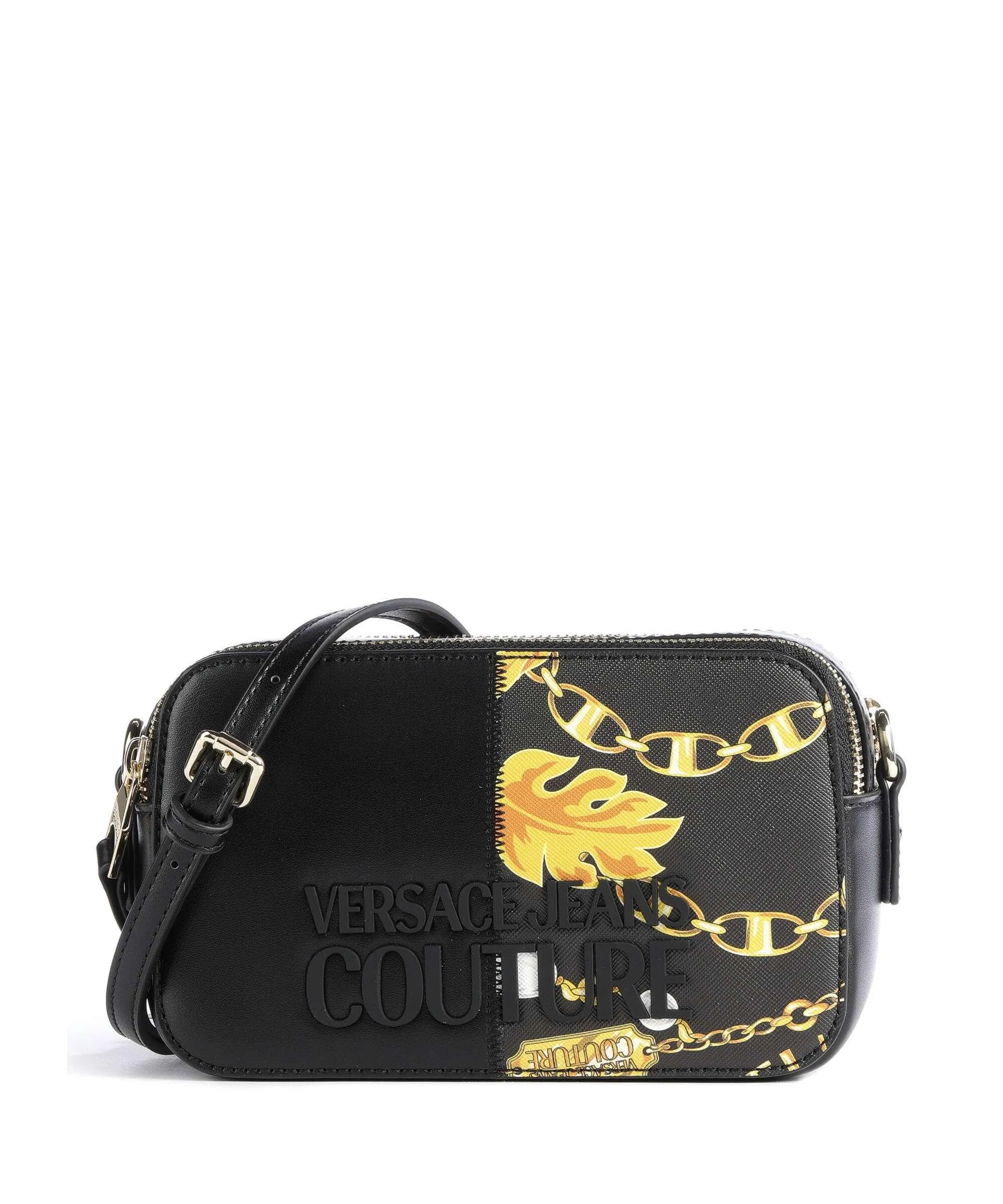  Versace Jeans Couture Rock Cut Borsa a tracolla pelle sintetica nero  