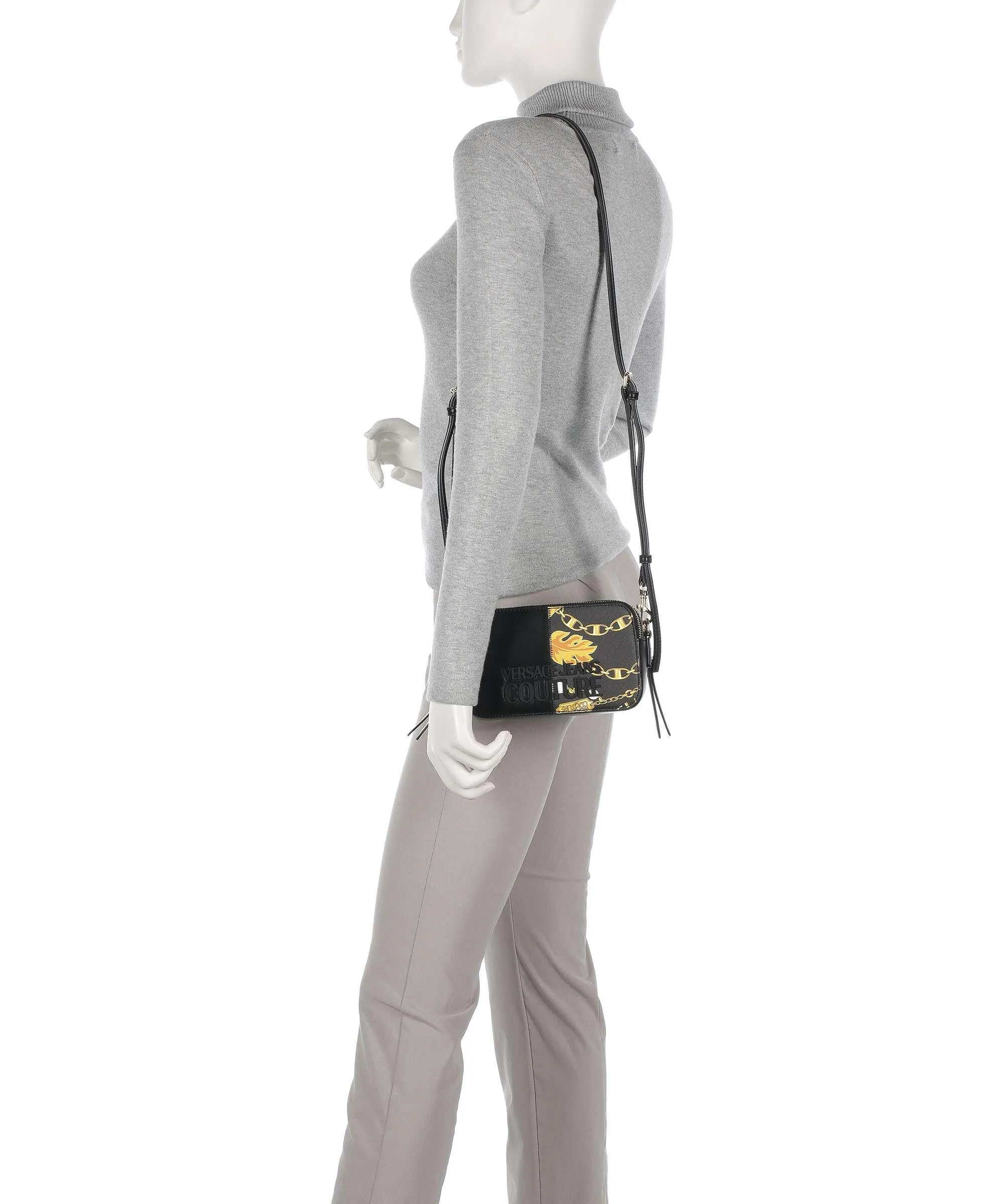  Versace Jeans Couture Rock Cut Borsa a tracolla pelle sintetica nero  