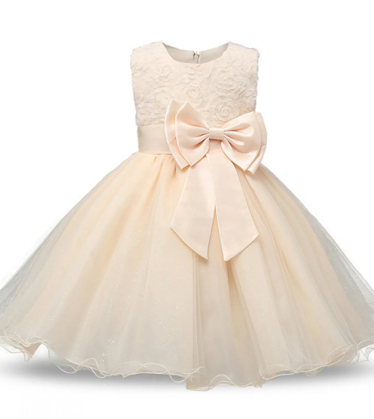 Vestito da tutu lucido con paillettes dorate per ragazze Costume da principessa natalizia con fiocco di neve per bambini per la