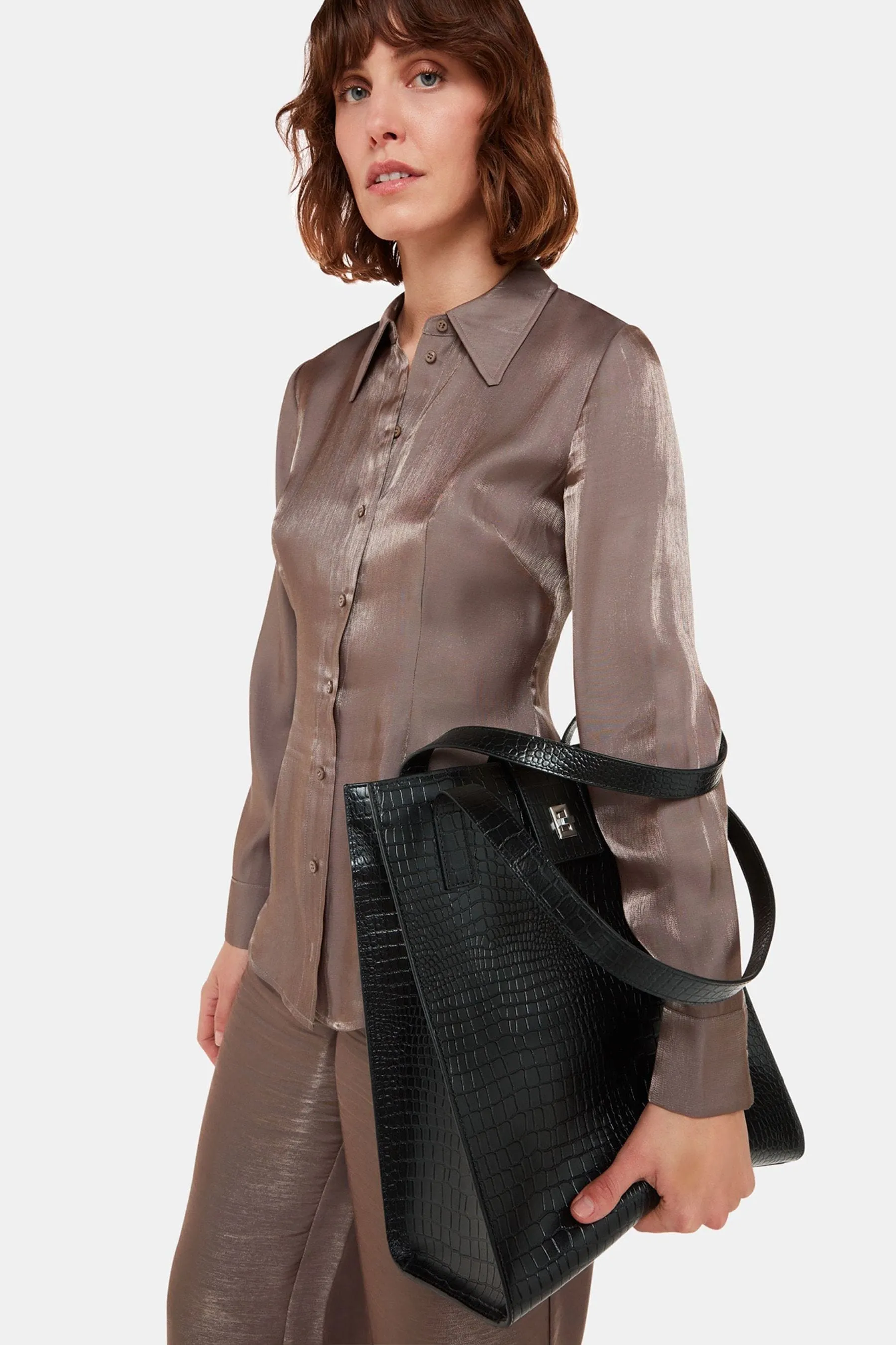 Whistles - Inara - Nero con chiusura a gir - Borsa