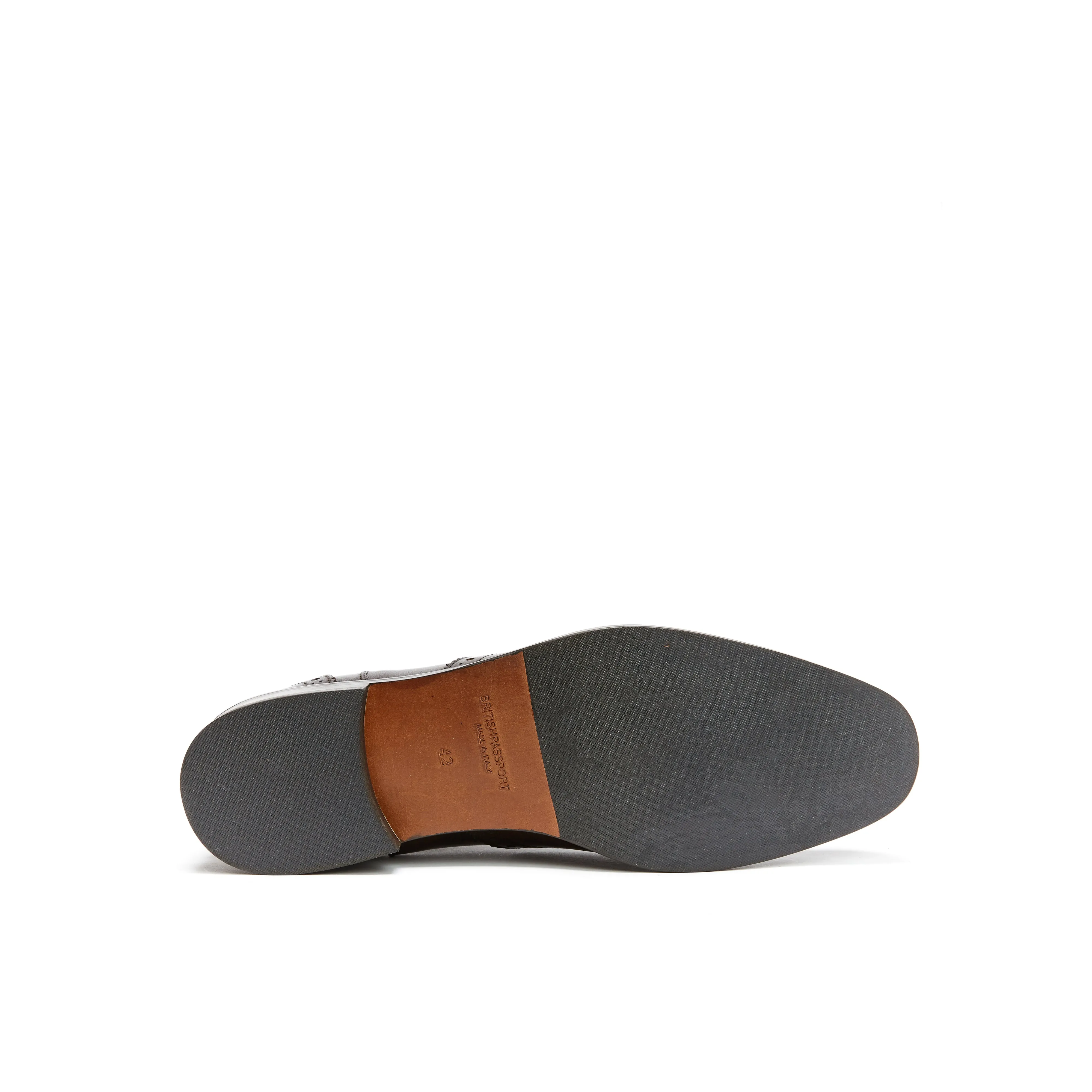 Wing tip chelsea boot dark brown