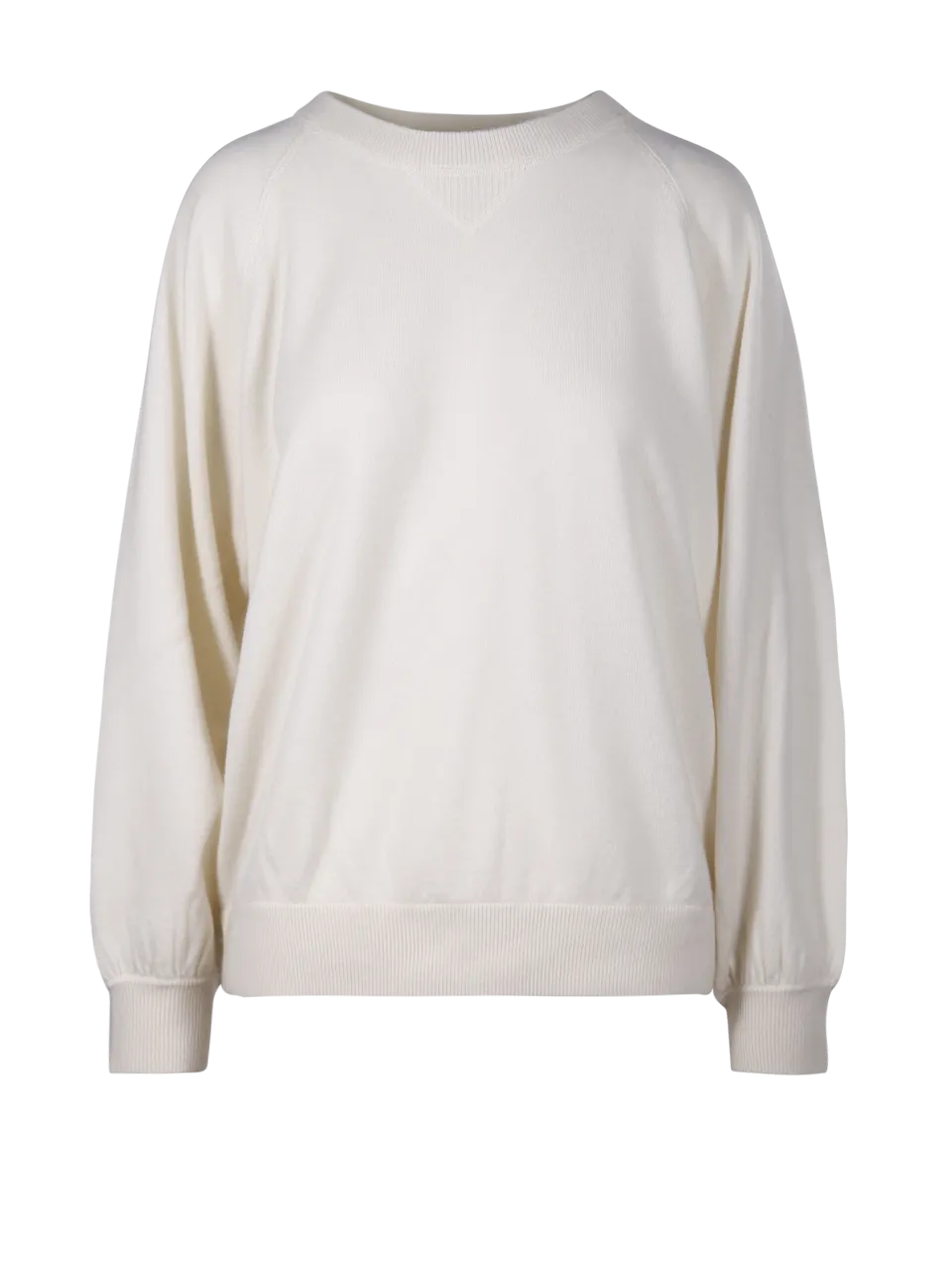 WOMAN CASHMERE COMPANY WHITE CASHMERE SWEATSHIRT