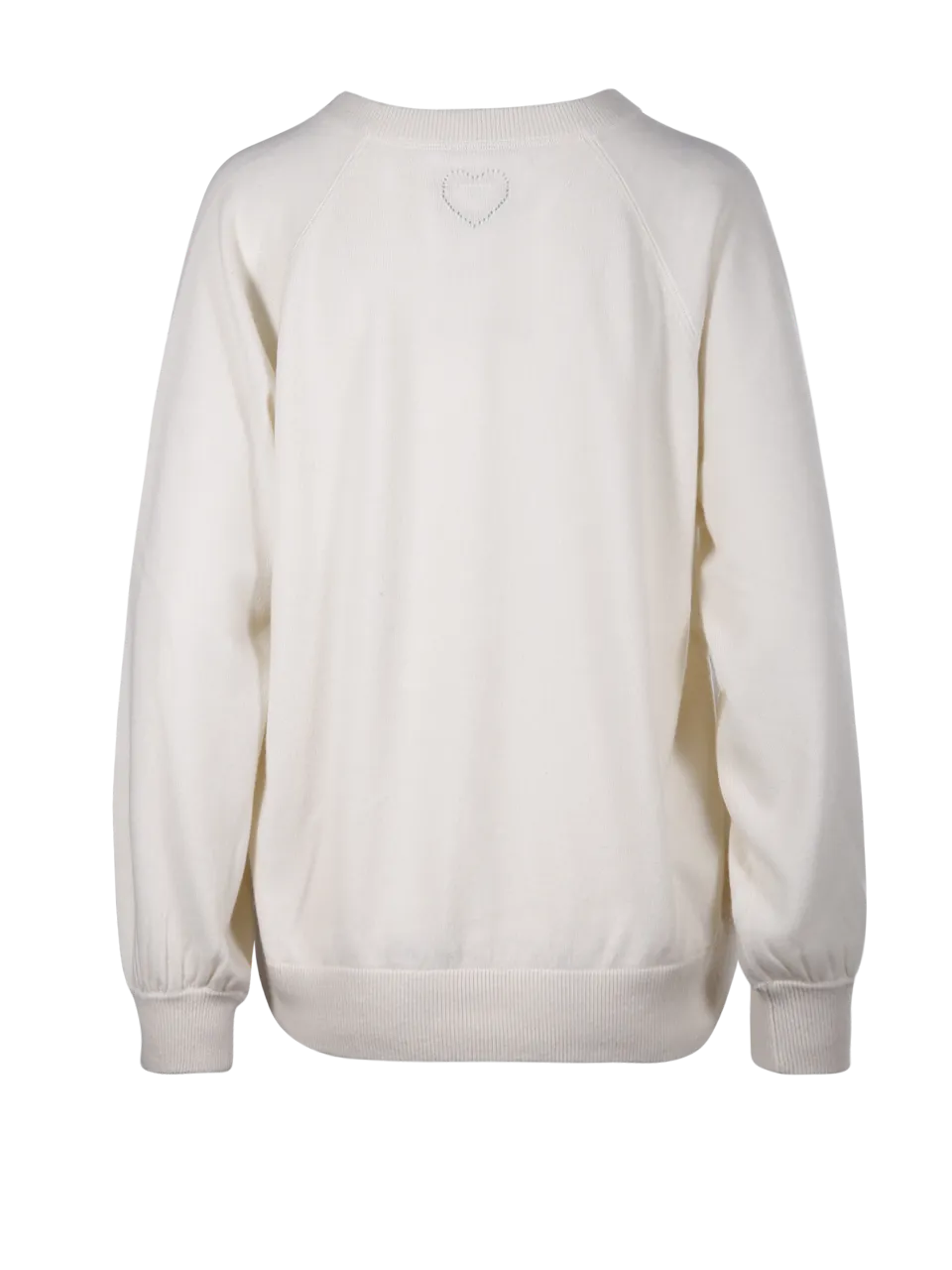 WOMAN CASHMERE COMPANY WHITE CASHMERE SWEATSHIRT