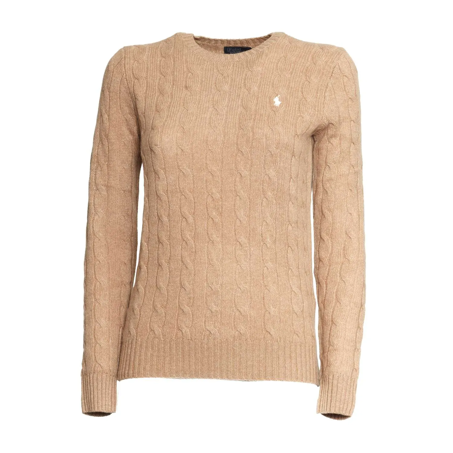 Wool And Cashmere Cable Knit Crew Neck Sweater