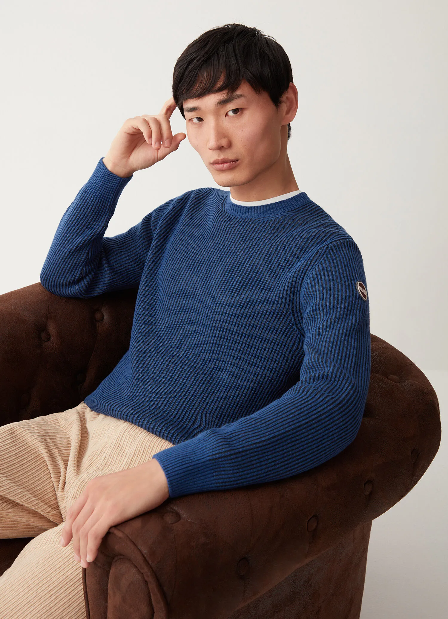 Wool and cashmere crew-neck jumper