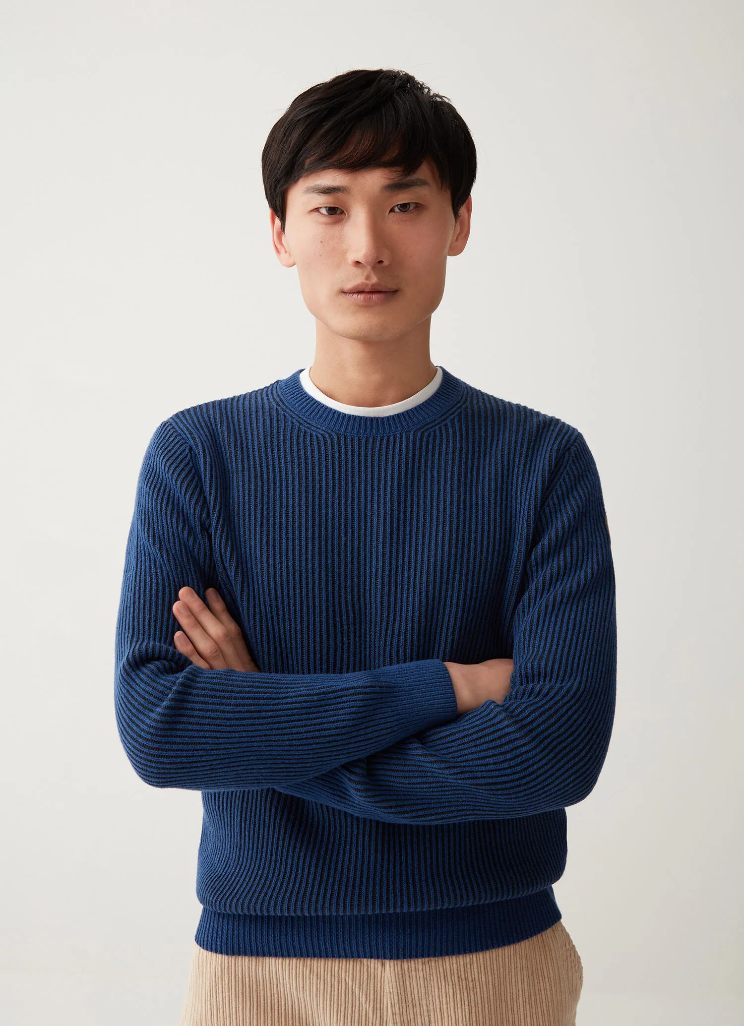 Wool and cashmere crew-neck jumper