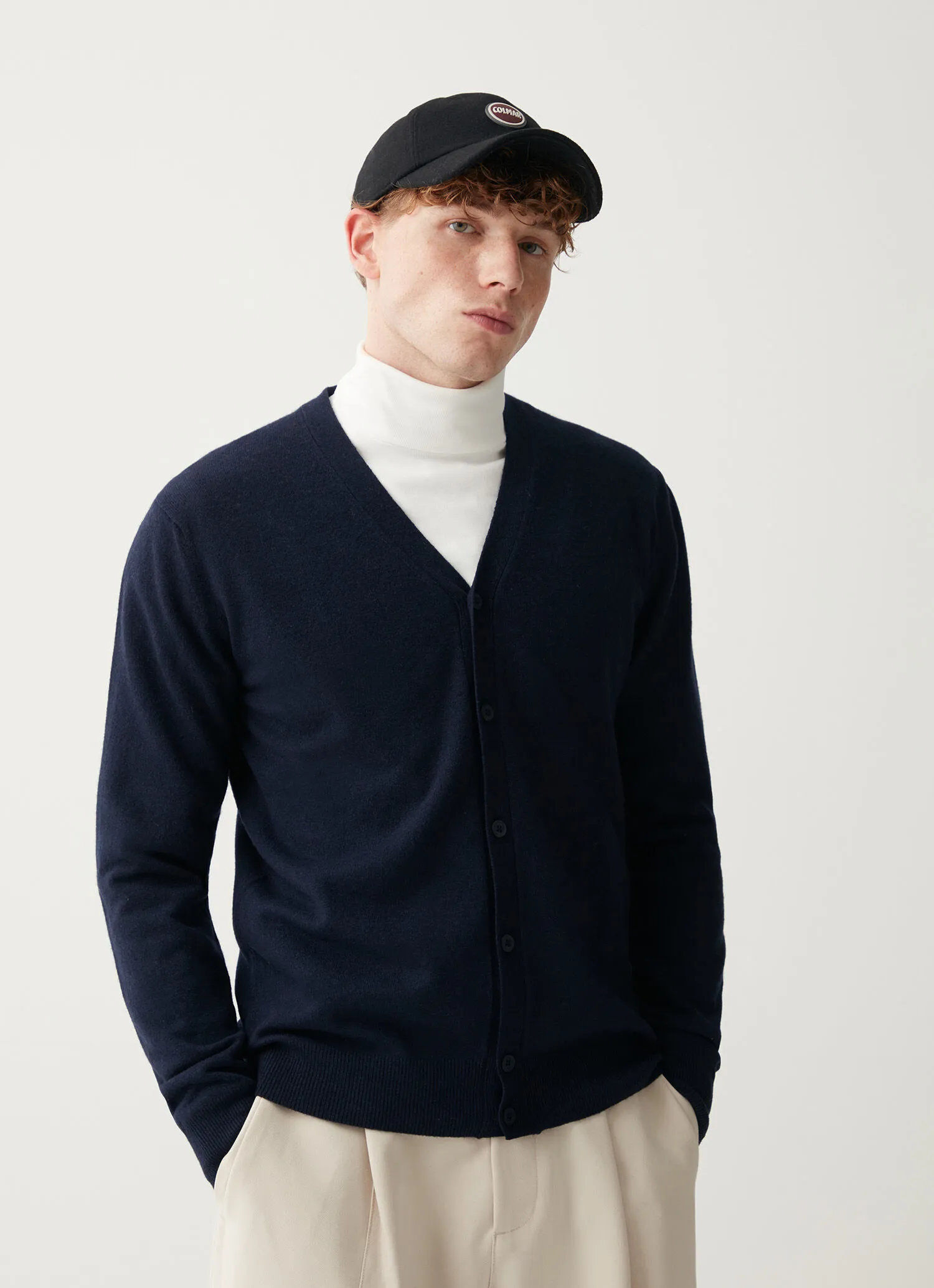 Wool and cashmere V-neck cardigan