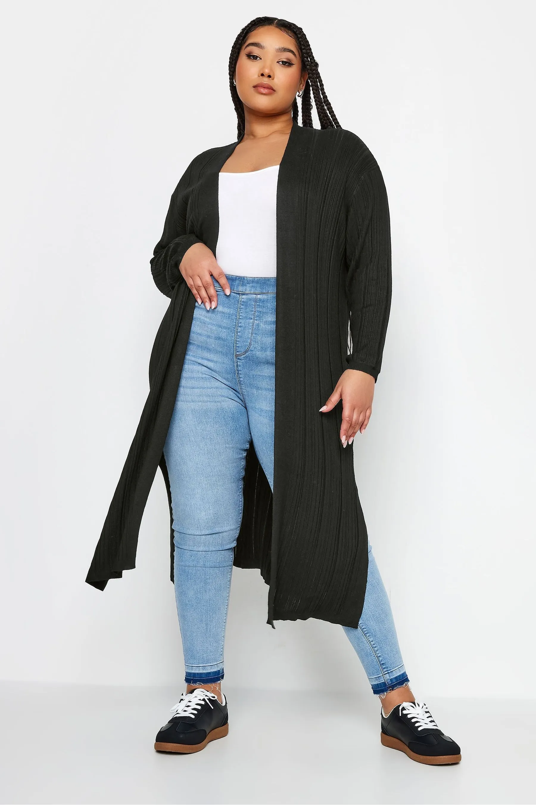 Yours Curve - Cardigan lungo a coste    