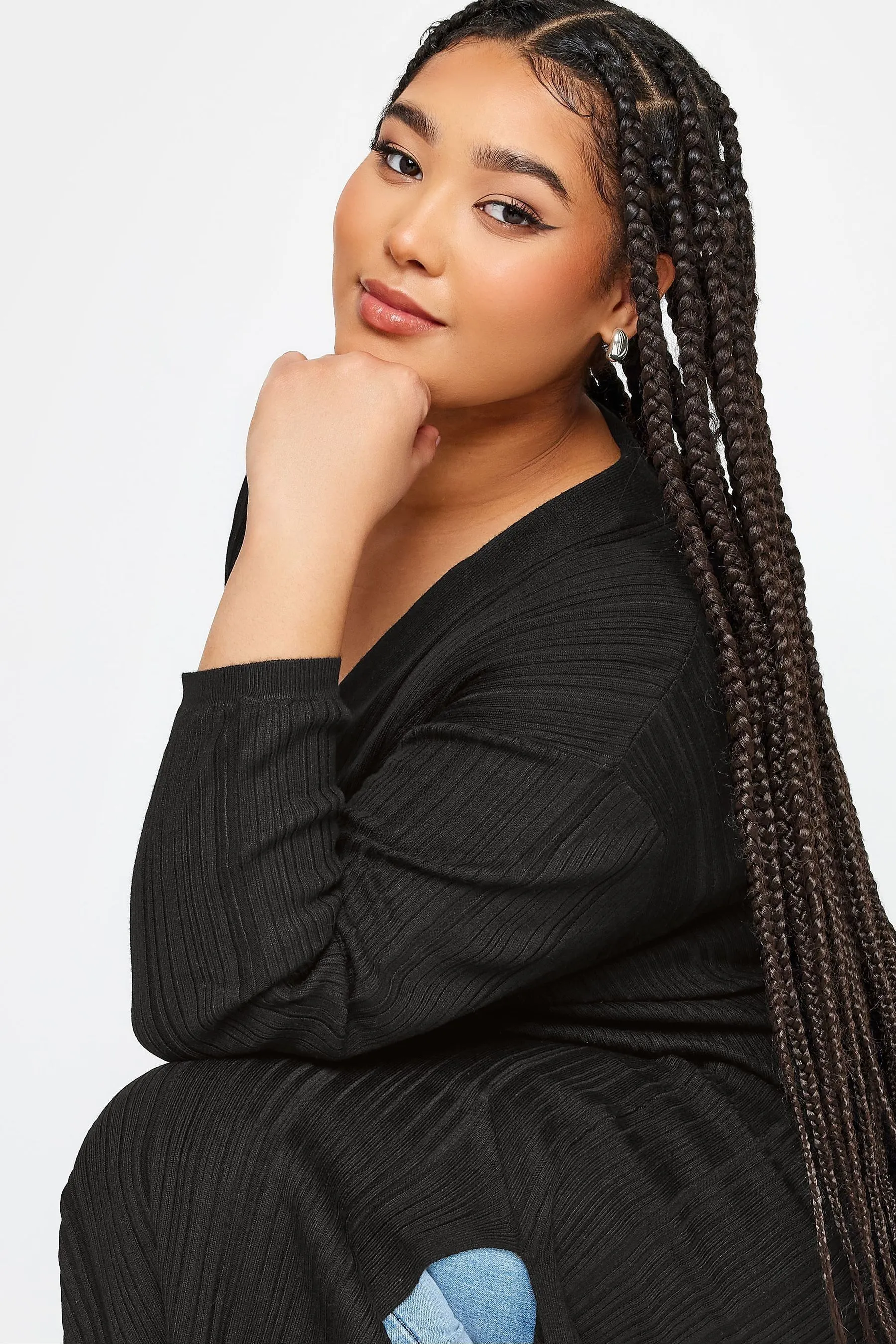 Yours Curve - Cardigan lungo a coste    