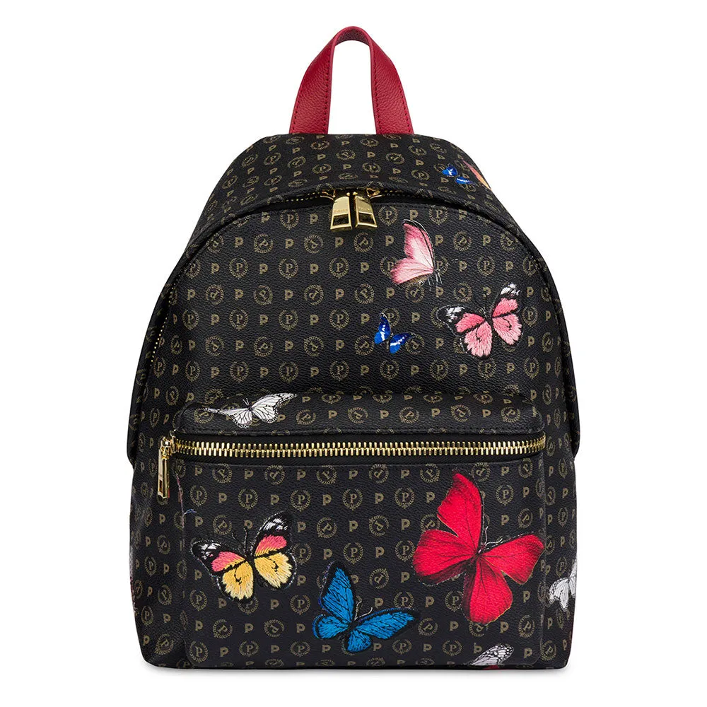 Zaino Donna POLLINI Linea Heritage Butterfly Nero Rosso