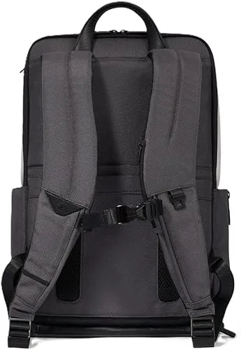     Zaino in pelle e tessuto pc 15,6 Piquadro