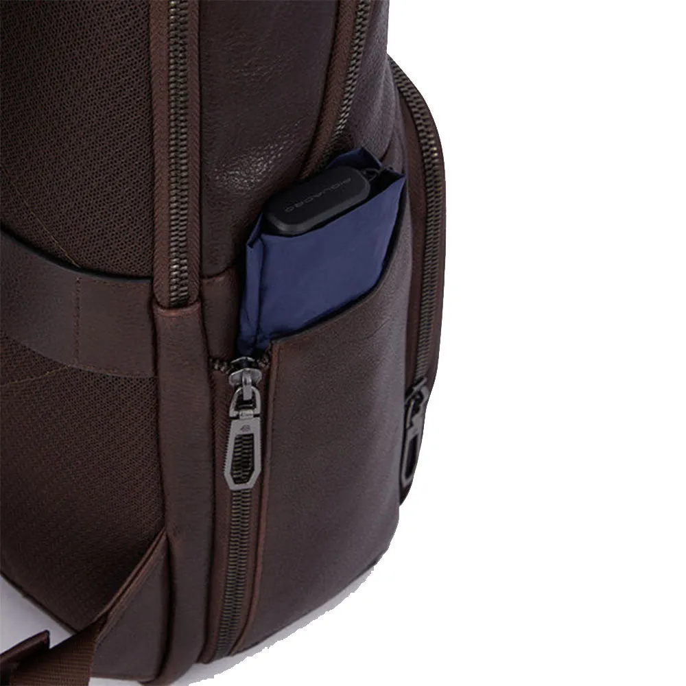 Zaino Uomo PIQUADRO porta Pc 14 in Pelle Colore Testa Moro Linea Rhino - CA6249W118
