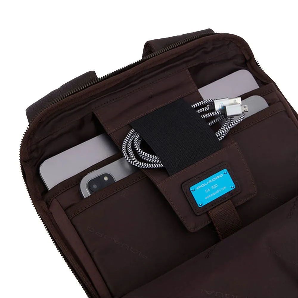 Zaino Uomo PIQUADRO porta Pc 15,6 in Pelle Colore Testa Moro Linea Rhino - CA6250W118
